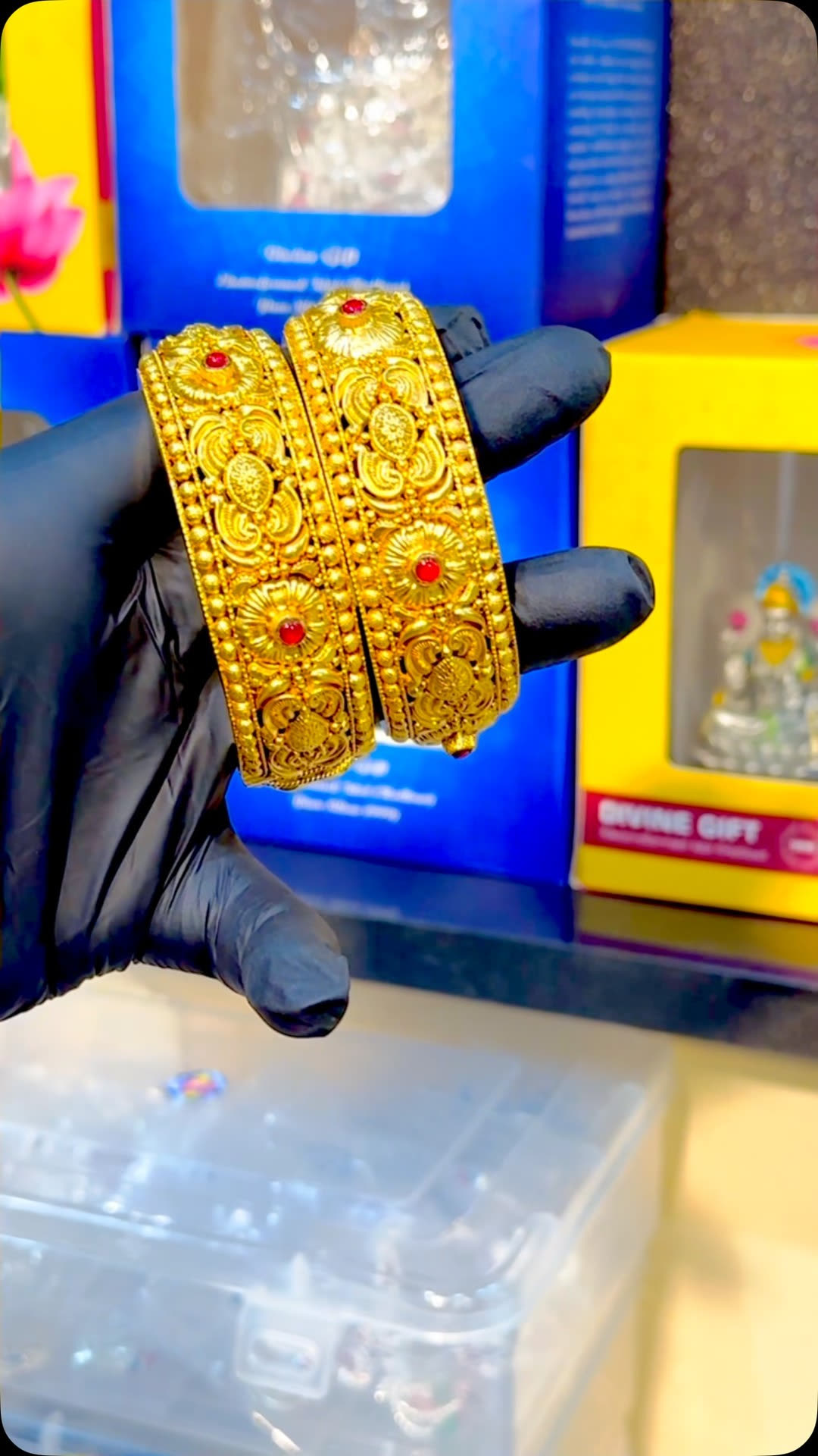 Filigree Gold Bangles
