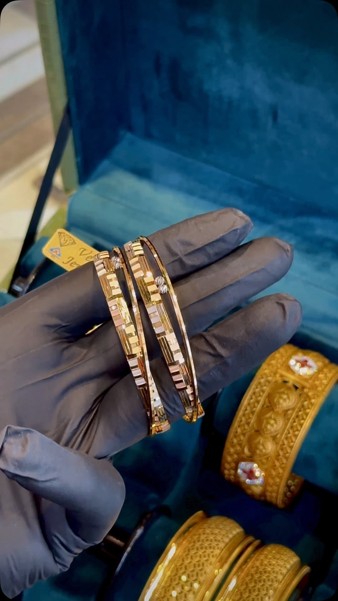 Rose Gold Diamond Bangles